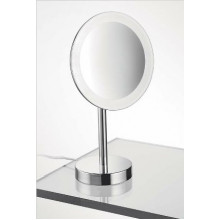 specchio ingranditore(3x) da appoggio con luce a led (220V) incorporata cromo lucido colombo design