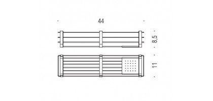 porta oggetti cm 44 da doccia e vasca con ripiano inox  cromo lucido colombo design