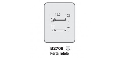 Porta rotolo da muro basic cromo lucido colombo design