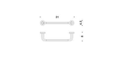 Porta salvietta da muro 31 cm basic cromo colombo design