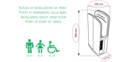 ASCIUGAMANI VAMA x dry compact A DOPPIA LAMA D'ARIA IN ABS BIANCO