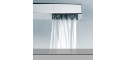 KIT DOCCIA BOSSINI COSMO soffione quadrato, presa acqua, flessibile con duplex