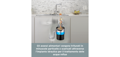 Dissipatore di rifiuti alimentari modello 56 da 0,55 HP con pulsante