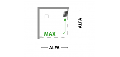 BOX DOCCIA FORTE COLIBRI' PLUS ALFA 80x80 Ap. Laterale