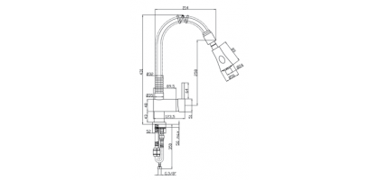 MISCELATORE MONOCOMANDO LAVELLO CON LEVA LATERALE |FROMAC DESIGN