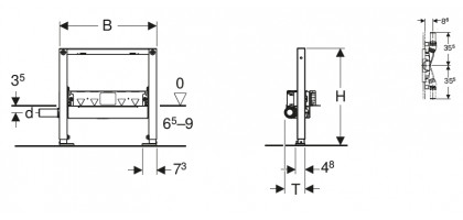 DUOFIX PER DOCCIA - SCARICO A PARETE - L 50CM