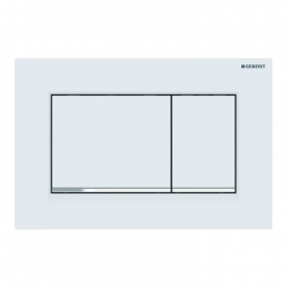 GEBERIT PLACCA DI COMANDO due quantità SIGMA30, bianco opaco bordo tasti cromo lucido