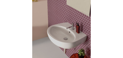 LAVABO SOSPESO in CERAMICA 65 x 50 cm | GRACE GLOBO