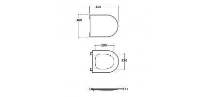 SEDILE WC 53.34 rimovibile e softclose MODE GLOBO bianco opaco