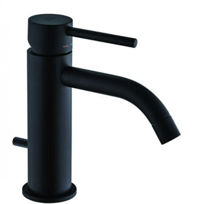 MISCELATORE LAVABO con scarico DESIGN NERO OPACO |PAFFONI LIGHT