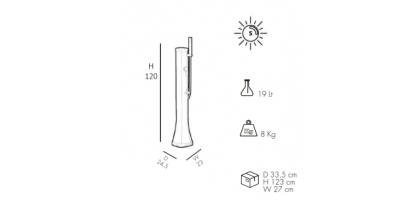 Fontana solare in resina con doccetta serbatoio 19lt HAPPY GO HG180 Arkema