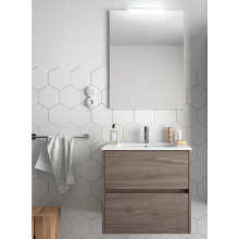 SET MOBILI BAGNO CON LAVABO ROVERE SCURO |TULLE