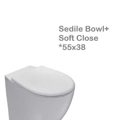 SEDILE WC | coprivaso Serie Bowl+ 55X38 chiusura rallentata GLOBO [Rimovibile]