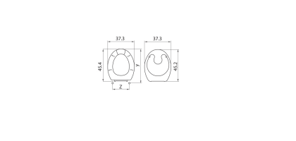 Sedile wc in termoindurente anatomico H057