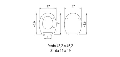 Sedile wc in termoindurente ap H011