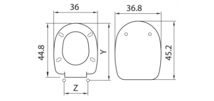 Sedile wc in termoindurente aqua H323