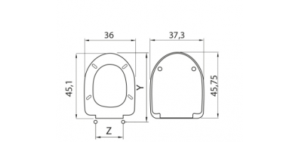Sedile wc in termoindurente bilbao H481