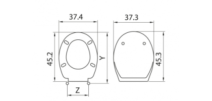 Sedile wc in termoindurente felice H011
