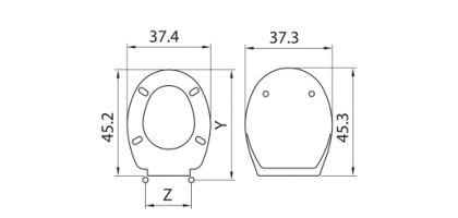 Sedile wc in termoindurente felice H057