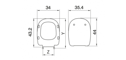 Sedile wc in termoindurentefive adatto a tesi H306