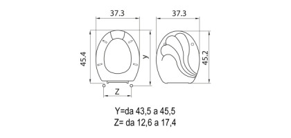 Sedile wc in termoindurente loto H011