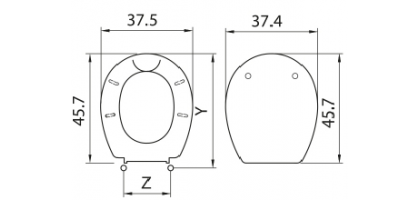 Sedile wc in termoindurente mitho H057 