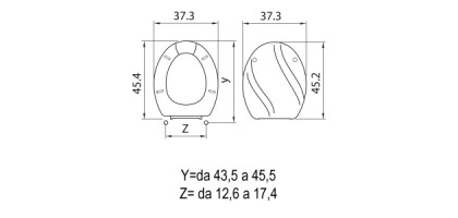 Sedile wc in termoindurente onda H011