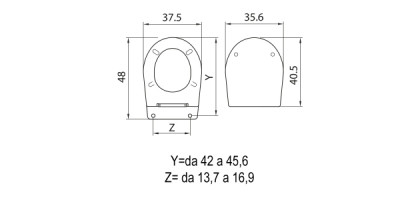 Sedile wc in termoindurente panchetta H013