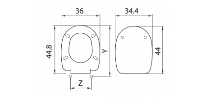 Sedile wc in termoindurente passepartout H025