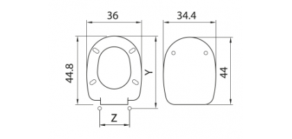 Sedile wc in termoindurente passepartout H306