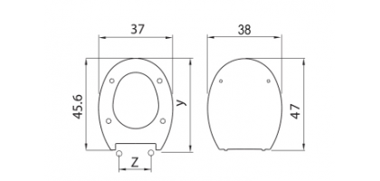 Sedile wc in termoindurente reverse H050