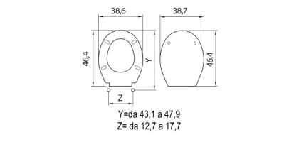 Sedile wc in termoindurente riva H012