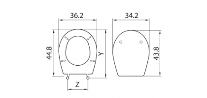 Sedile wc in termoindurente samba H025