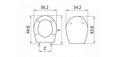 Sedile wc in termoindurente sebino H011