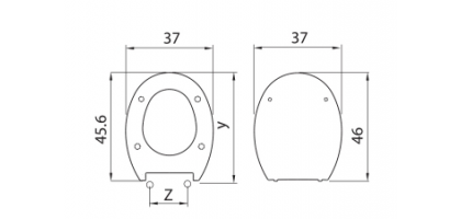 Sedile wc in termoindurente shape H050