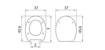 Sedile wc in termoindurente ap H480