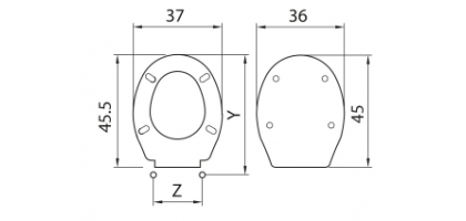 Sedile wc in termoindurente z zero H306