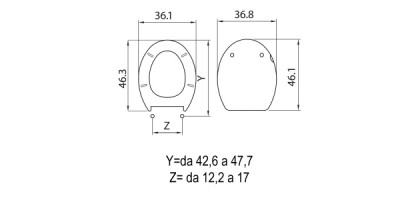Sedile wc in termoindurente Z10 S H012