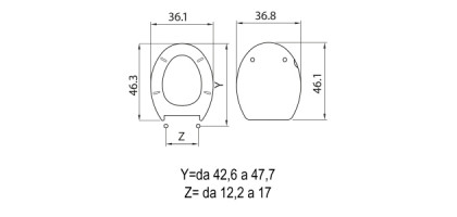 Sedile wc in termoindurente Z10 H012