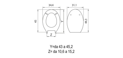 Sedile wc in termoindurente z4 H011