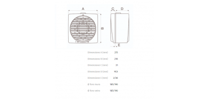 ASPIRATORE CON VENTOLA ELICOIDALE 150/6"P da muro |VORTICE VARIO