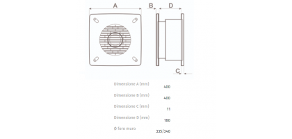 ASPIRATORE CON VENTOLA ELICOIDALE 230/9" ARI-LL-S da incasso |VORTICE VARIO I