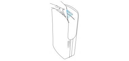 ASCIUGAMANI VAMA x dry compact A DOPPIA LAMA D'ARIA IN ABS BIANCO