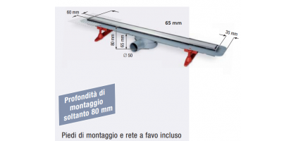 CANALETTA DOCCIA KESSEL LINEARIS COMPACT | da 65 cm