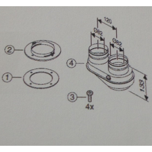 AZ377 KIT FUMI SDOPPIATO da Ø 60/100 a Ø 80/80 | per caldaia JUNKERS