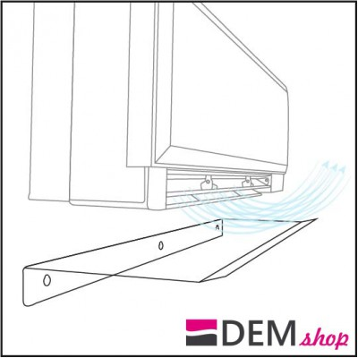 DEFLETTORE TRASPARENTE ARIA CONDIZIONATA - MENSOLA DEVIATORE GETTO D'ARIA -  90 * 28 CM