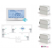 CRONOTERMOSTATO WIFI CON CONTROLLO FINO A 8 ZONE Intellicomfort CH180RFWIFI