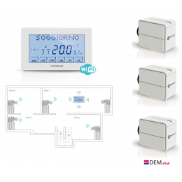 CRONOTERMOSTATO WIFI CON CONTROLLO FINO A 8 ZONE Intellicomfort CH180RFWIFI