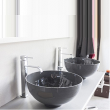 LAVABO D'APPOGGIO GRIGIO A FORMA DI TAZZA