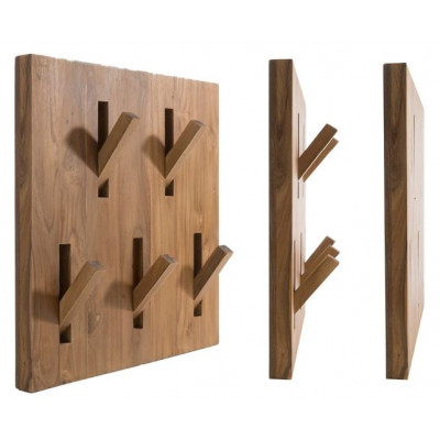 ATTACCAPANNI GIVE ME 5 - PORTA ACCAPPATOI IN TEAK NATURALE